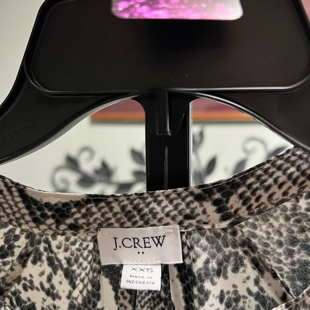 J. Crew Black and White Patterned Blouse #134